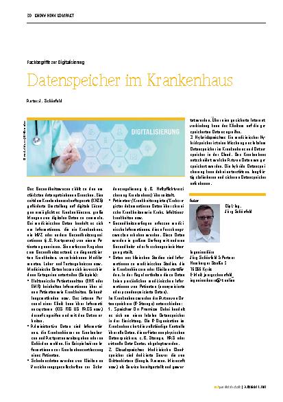 Vorschauseite 1: Datenspeicher im Krankenhaus