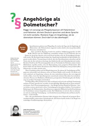 Vorschauseite 1: Angehörige als Dolmetscher?