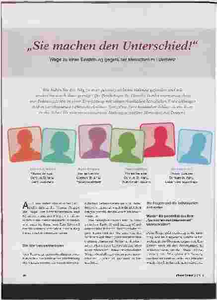 Vorschauseite 1: „ Sie machen den Unterschied!“ Wege zu einer Einstellung gegenüber Menschen mit Demenz