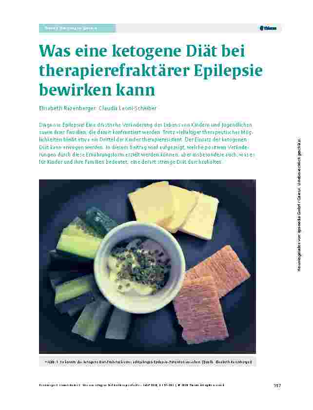Vorschauseite 1: Was eine ketogene Diät bei therapierefraktärer Epilepsie bewirken kann.