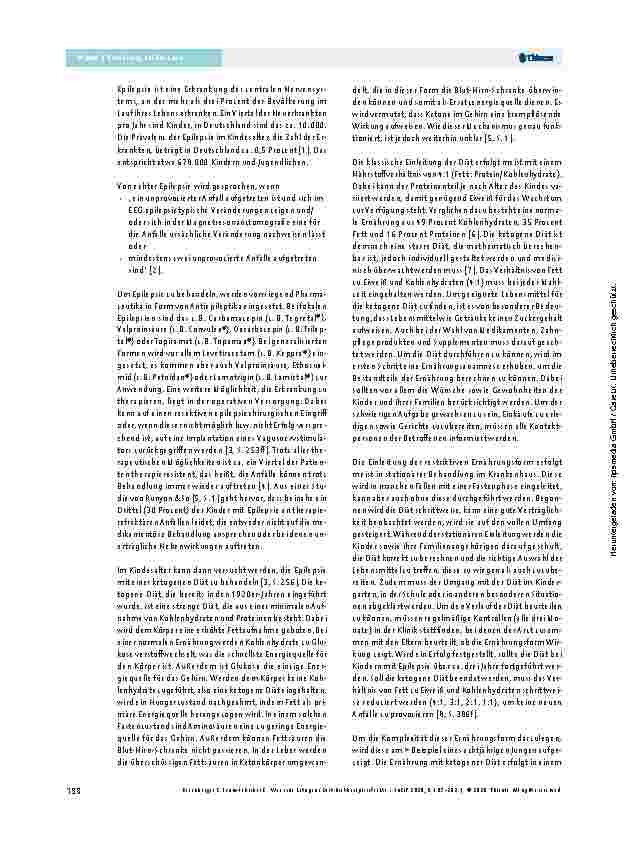 Vorschauseite 2: Was eine ketogene Diät bei therapierefraktärer Epilepsie bewirken kann.