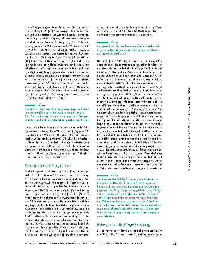 Vorschauseite 5: Was eine ketogene Diät bei therapierefraktärer Epilepsie bewirken kann.