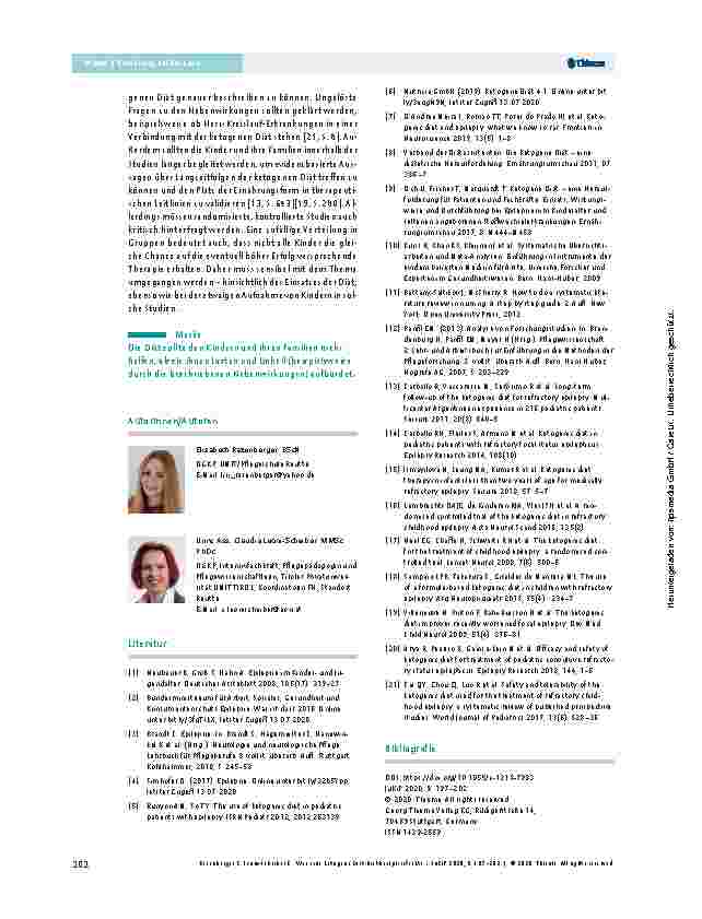 Vorschauseite 6: Was eine ketogene Diät bei therapierefraktärer Epilepsie bewirken kann.