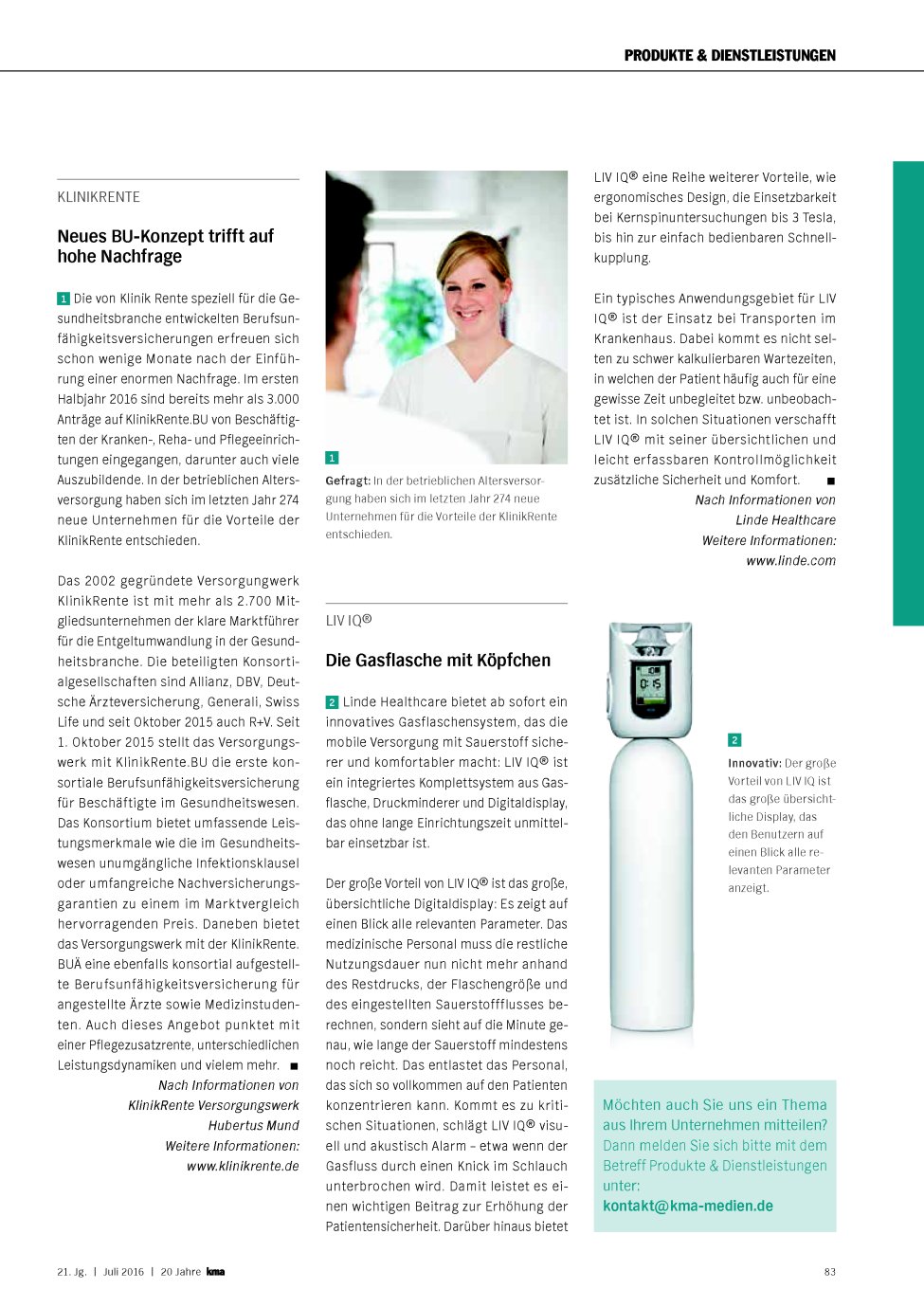 Vorschauseite 1: LIV IQ®: Die Gasflasche mit Köpfchen