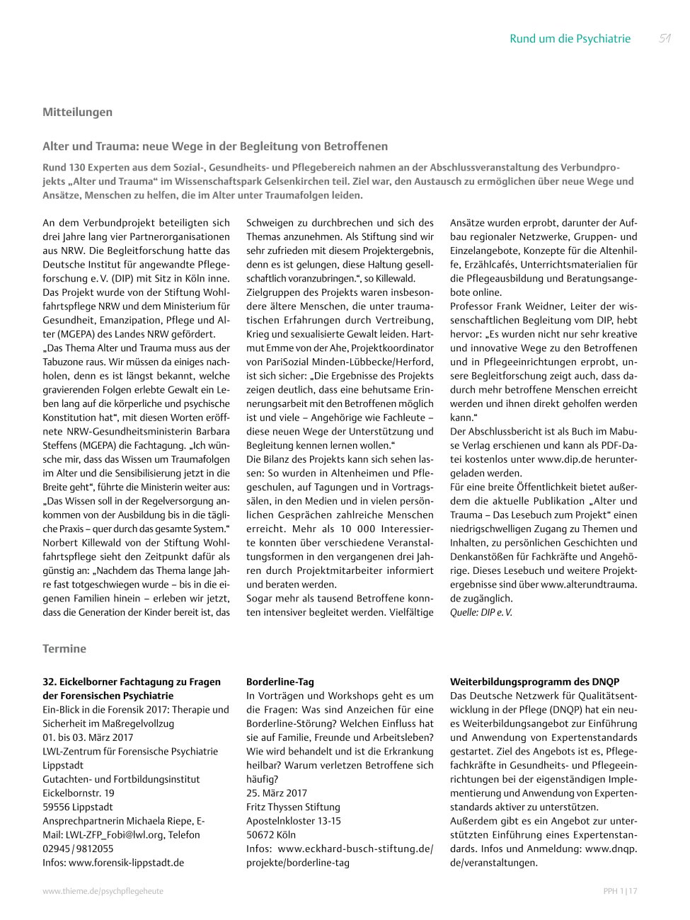 Vorschauseite 1: Mitteilungen