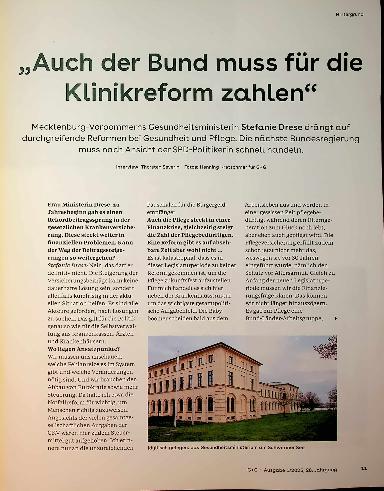 Vorschauseite 2: „Auch der Bund muss für die Klinikreform zahlen“