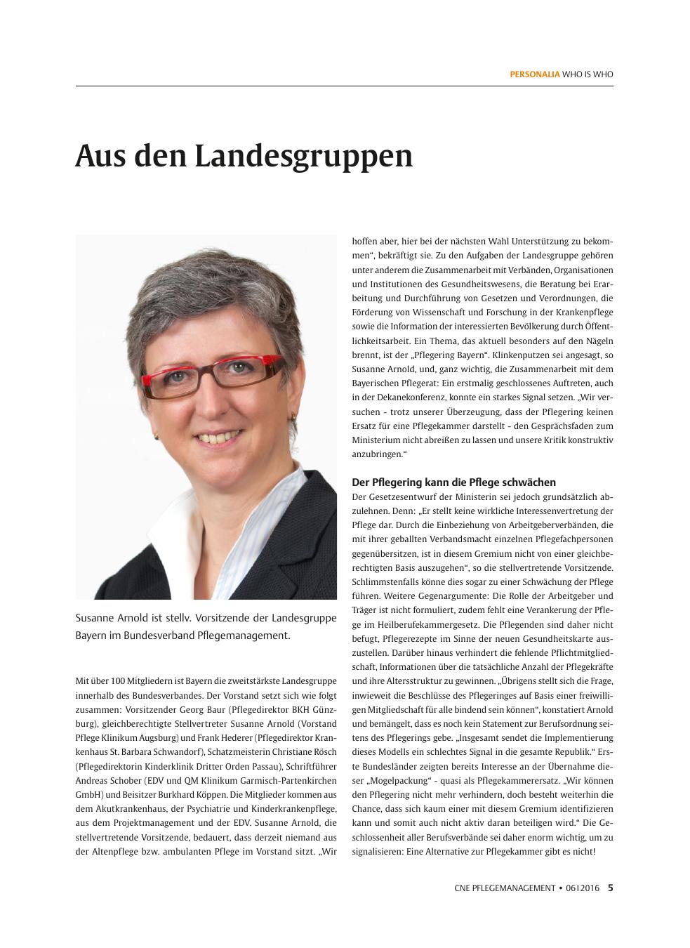 Vorschauseite 1: Aus den Landesgruppen