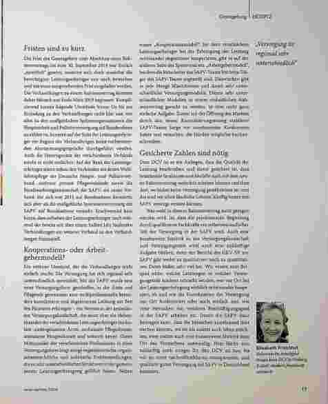 Vorschauseite 4: Spezialisierte ambulante Palliativversorgung am Wendepunkt