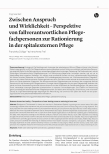 Vorschauseite 1: Zwischen Anspruch und Wirklichkeit - Perspektive von fallverantwortlichen Pflegefachpersonen zur Rationierung in der spitalexternen Pflege