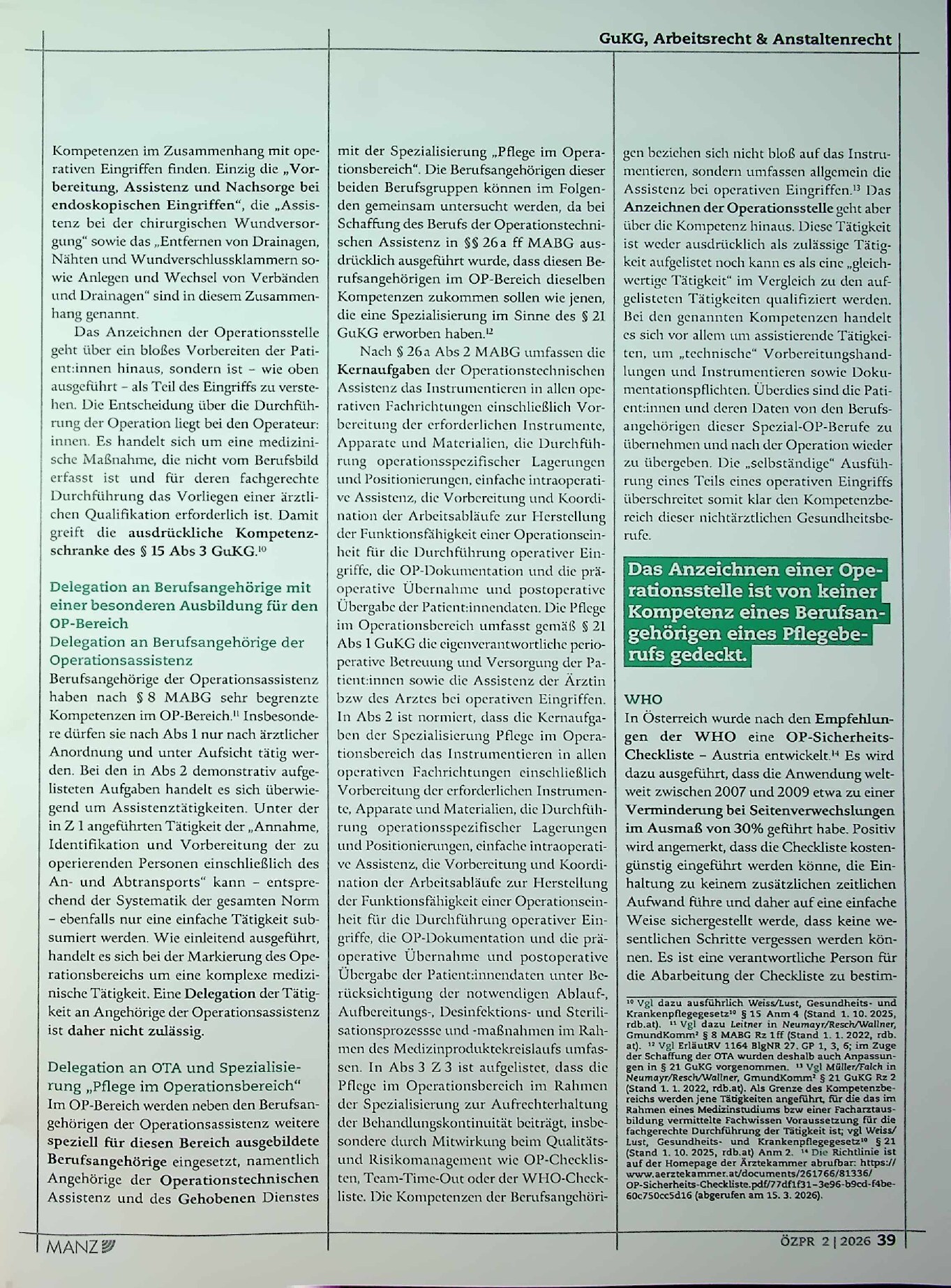 Vorschauseite 2: Anzeichnen einer Operationsstelle