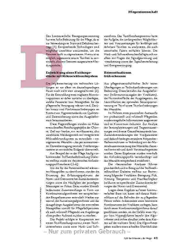 Vorschauseite 2: SMARTES TEXTIL Tragbares Monitoringsystem