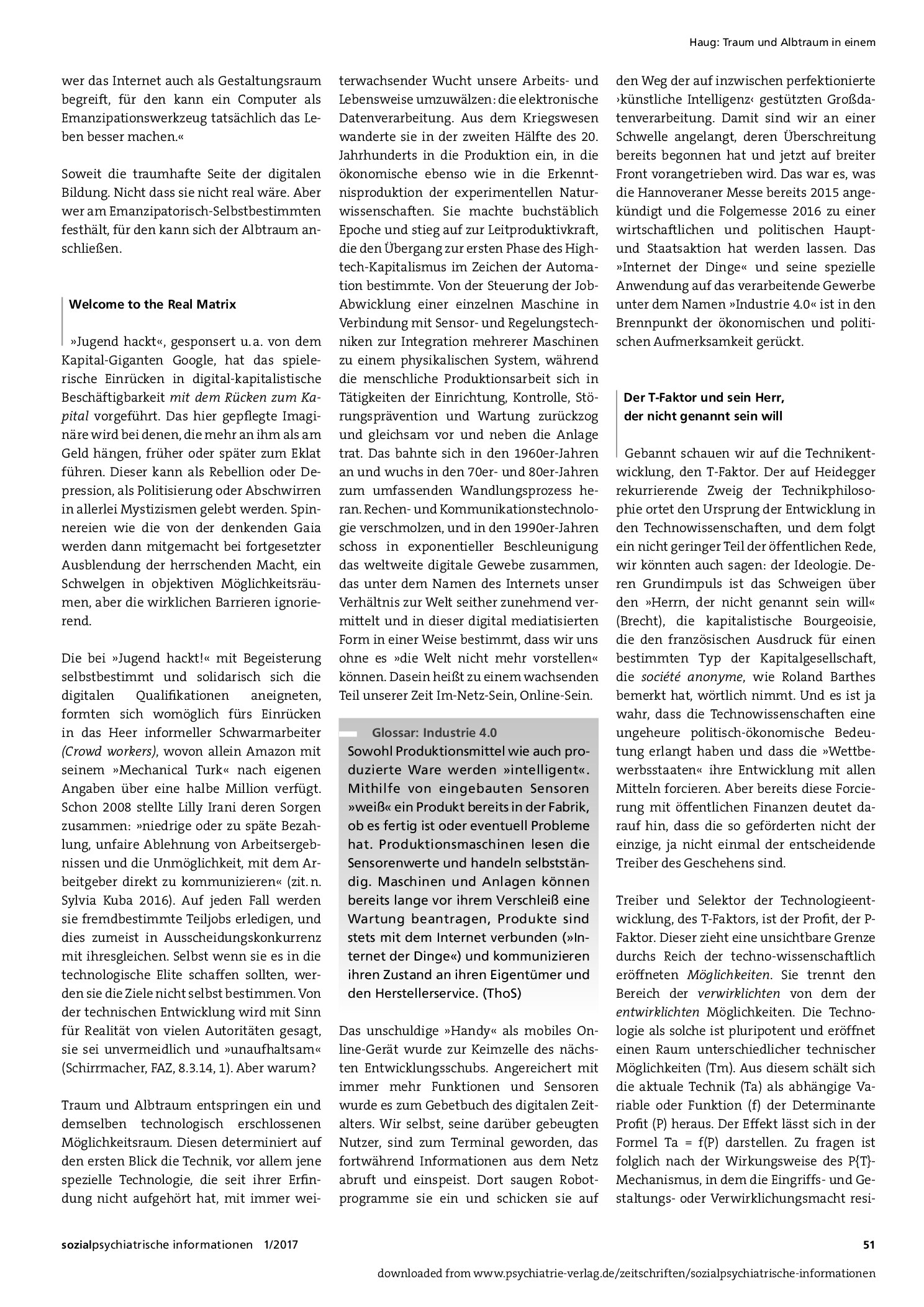 Vorschauseite 2: Traum und Albtraum in einem