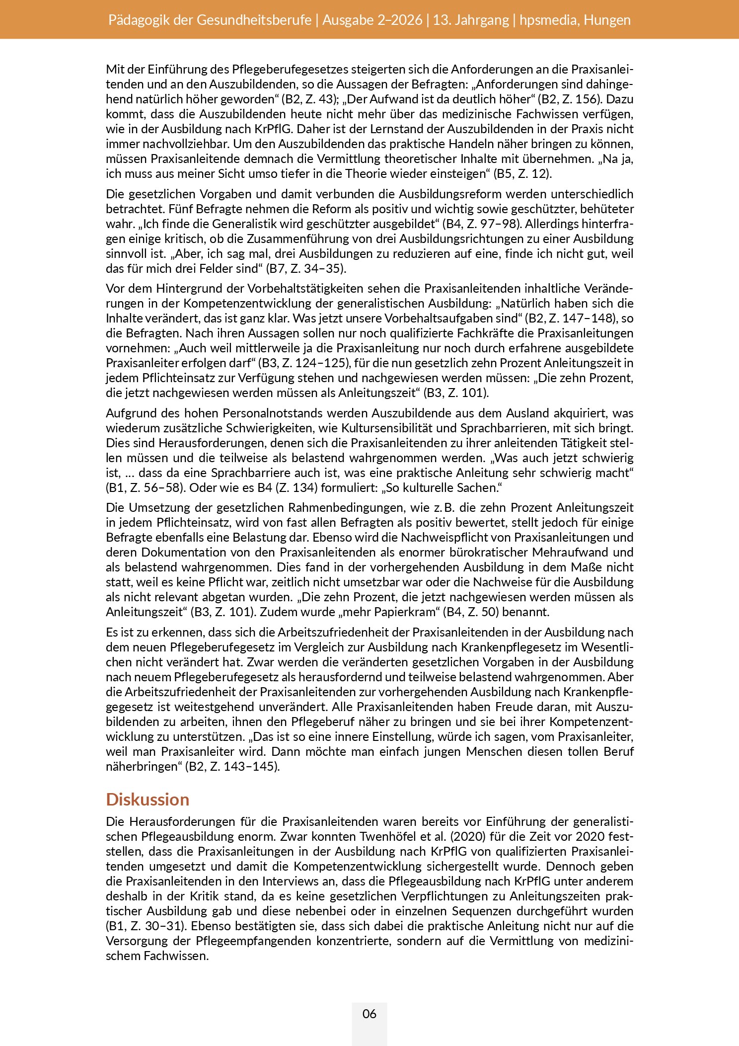 Vorschauseite 4: Praxisanleitung in der generalistischen Pflegeausbildung und der Gesundheits- und Krankenpflegeausbildung (GKP)