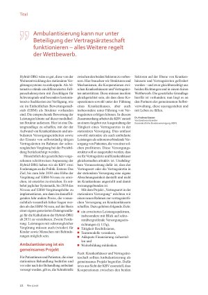 Vorschauseite 3: Ambulantisierung aus Sicht der KBV Gemeinsam in Formation