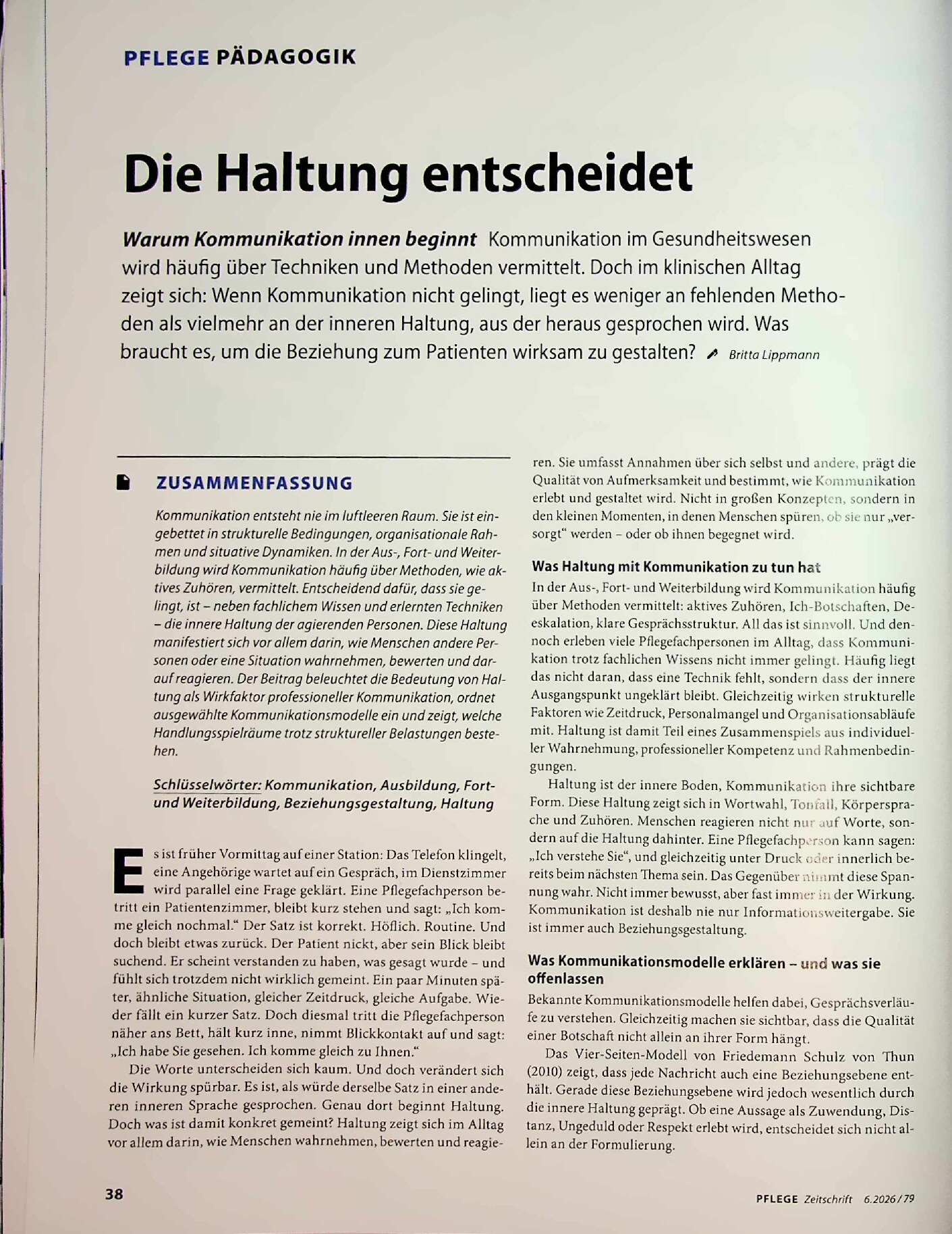 Vorschauseite 1: Die Haltung entscheidet