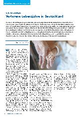 Vorschauseite 1: Neue Berechnungen: Verlorene Lebensjahre in Deutschland