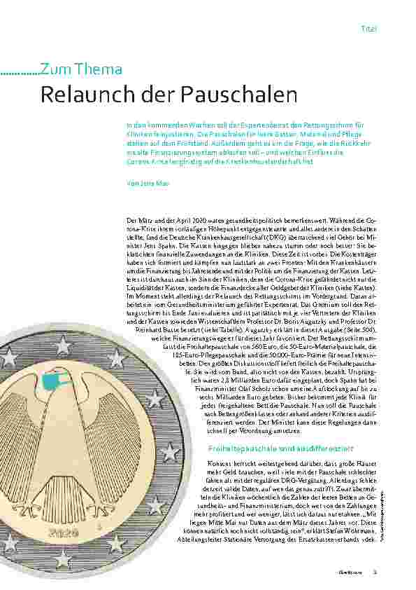 Vorschauseite 1: Relaunch der Pauschalen