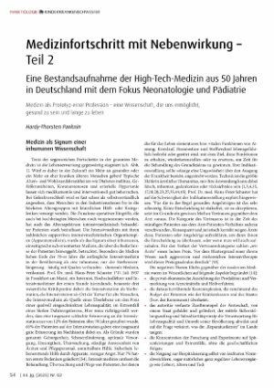 Vorschauseite 1: Medizinfortschritt mit Nebenwirkung - Teil 2