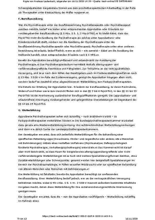 Vorschauseite 5: Das neue Psychotherapeutengesetz