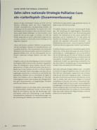 Vorschauseite 1: Zehn Jahre nationale Strategie Palliative Care: ein „Leiterlispiel“ (Zusammenfassung)