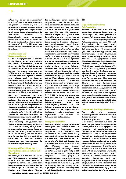 Vorschauseite 5: Arbeitsbedingter Stress in der Pflege aus der Sicht von Führungspersonen – eine qualitative Inhaltsanalyse