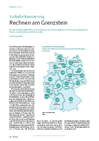 Vorschauseite 1: Vorhaltefinanzierung Rechnen am Grenzstein