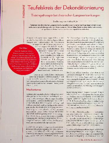 Vorschauseite 1: Teufelskreis der Dekonditionierung: Trainingstherapie bei chronischen Lungenerkrankungen