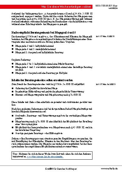 Vorschauseite 6: Beraterbrief Pflege Heft 14-2025