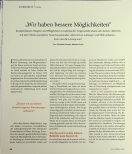 Vorschauseite 1: "Wir haben bessere Möglichkeiten. "