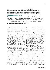 Vorschauseite 2: Postoperative Wundinfektionen - klinische und ökonomische Folgen