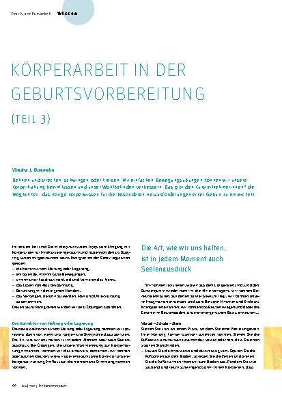 Vorschauseite 1: Körperarbeit in der Geburtsvorbereitung Teil 3
