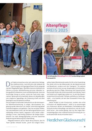 Vorschauseite 2: Zukunftsweisender Ansatz mit konsequenter Bewohnerorientierung