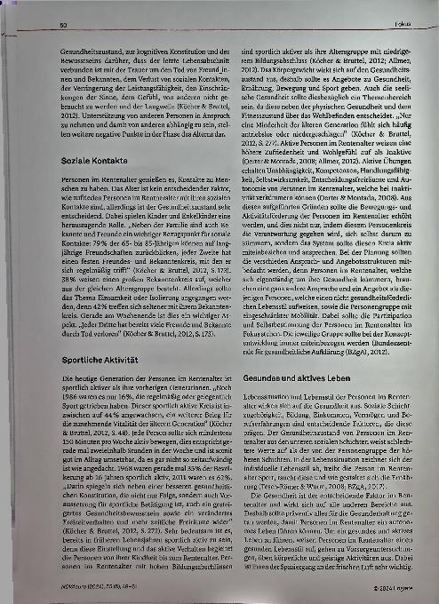 Vorschauseite 2: Lebenseinstellungen und Aktivitäten von Personen im Rentenalter
