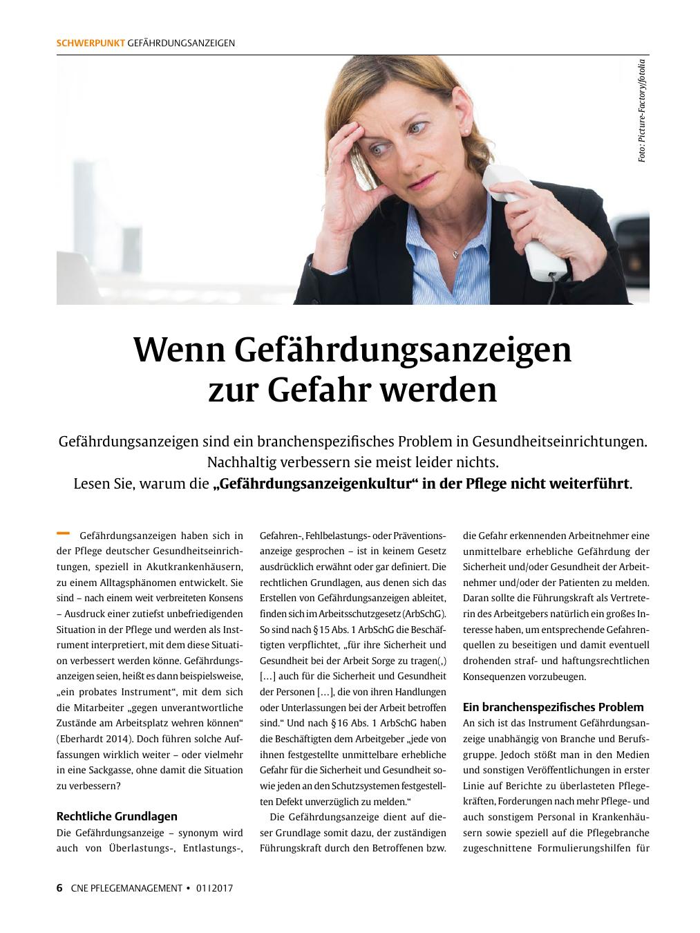 Vorschauseite 1: Wenn Gefährdungsanzeigen zur Gefahr werden