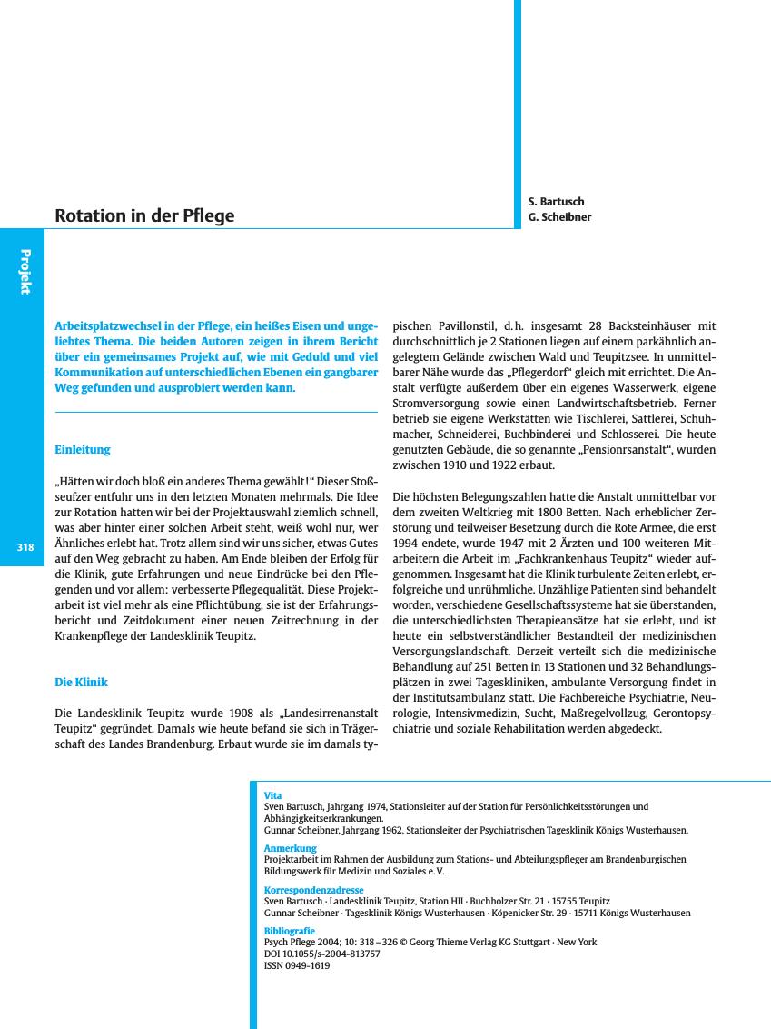 Vorschauseite 1: Rotation in der Pflege