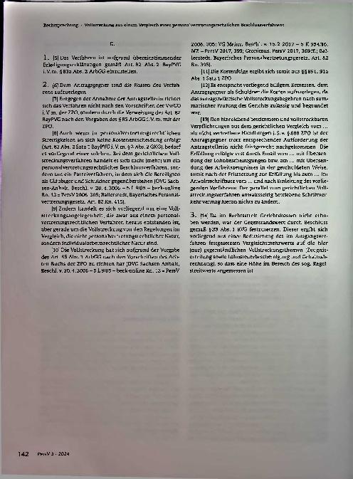 Vorschauseite 2: Vollstreckung aus einem Vergleich eines personalvertretungsrechtlichen Beschlussverfahrens
