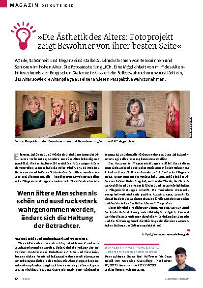 Vorschauseite 1: »Die Ästhetik des Alters: Fotoprojekt zeigt Bewohner von ihrer besten Seite«