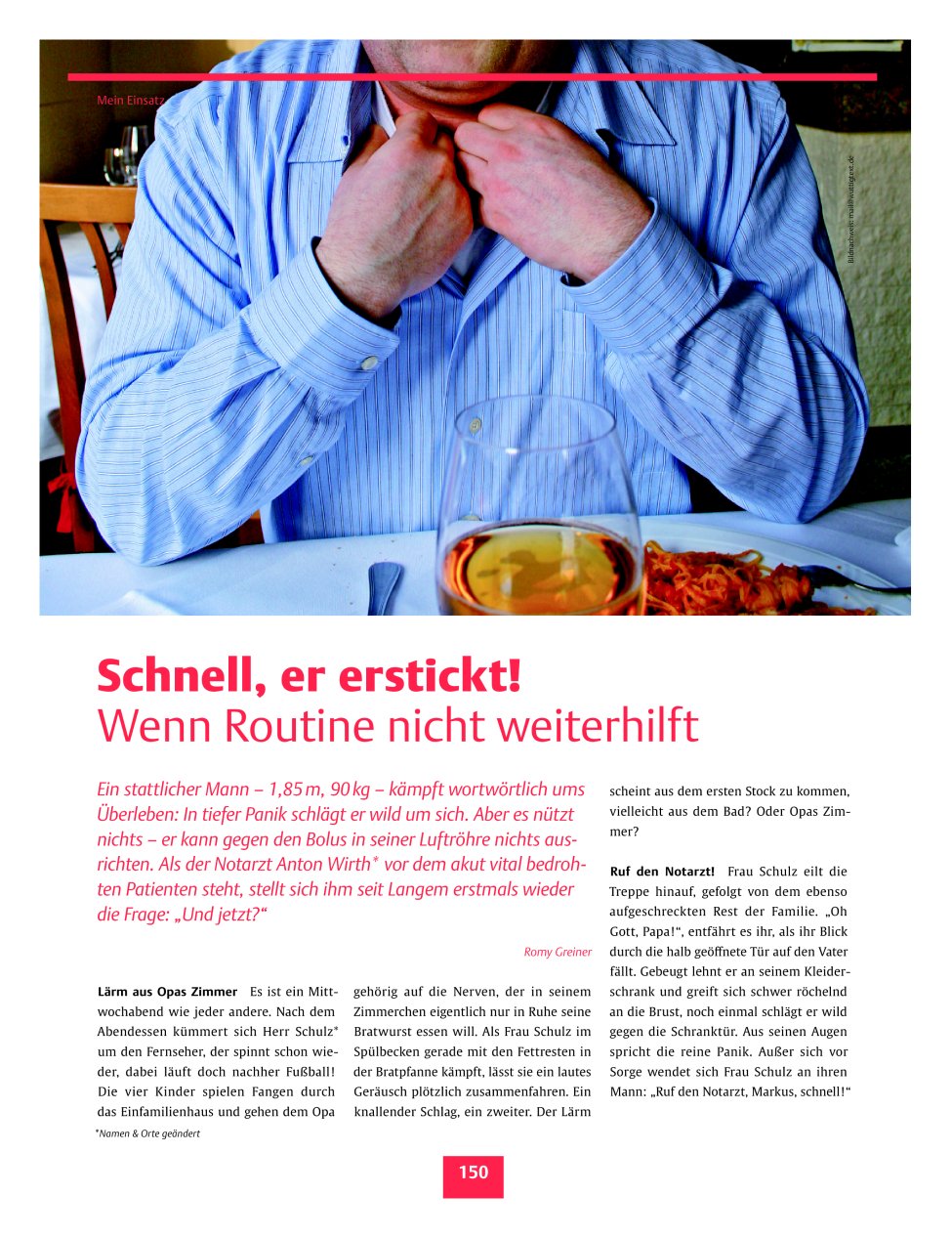 Vorschauseite 1: Schnell, er erstickt! ? Wenn Routine nicht weiterhilft