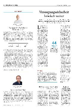 Vorschauseite 1: Versorgungssicherheit bröckelt weiterhin