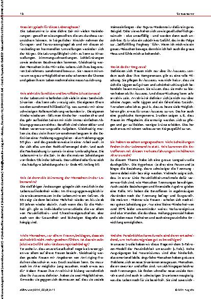 Vorschauseite 2: „In der Lebensmitte ist ein Neuanfang immer häufiger eine Option.“