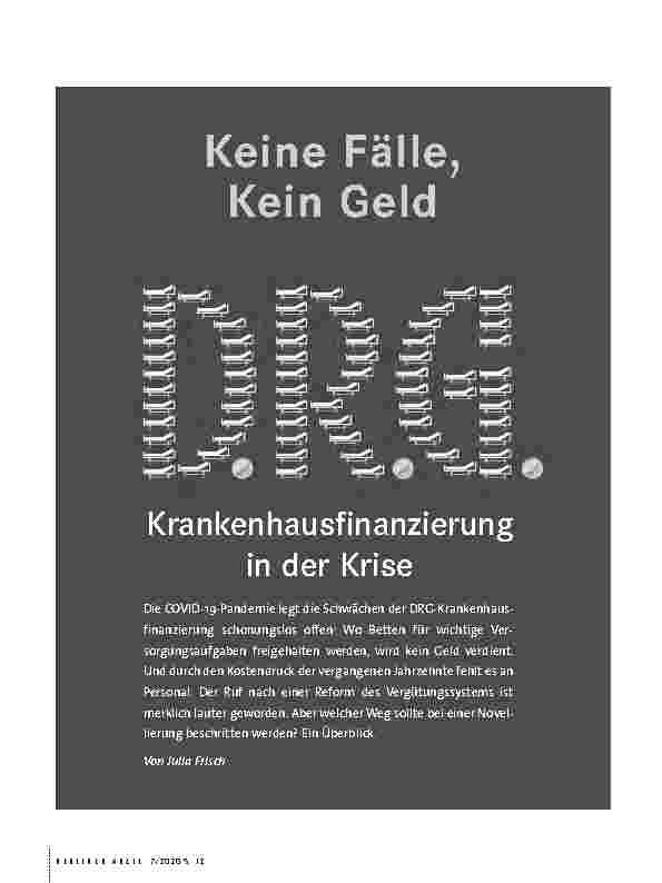 Vorschauseite 1: Krankenhausfinanzierung in der Krise