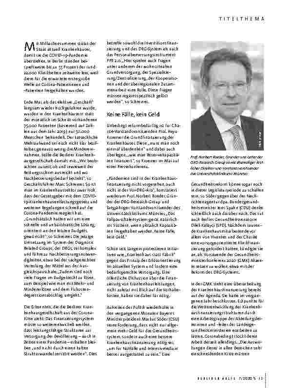 Vorschauseite 2: Krankenhausfinanzierung in der Krise