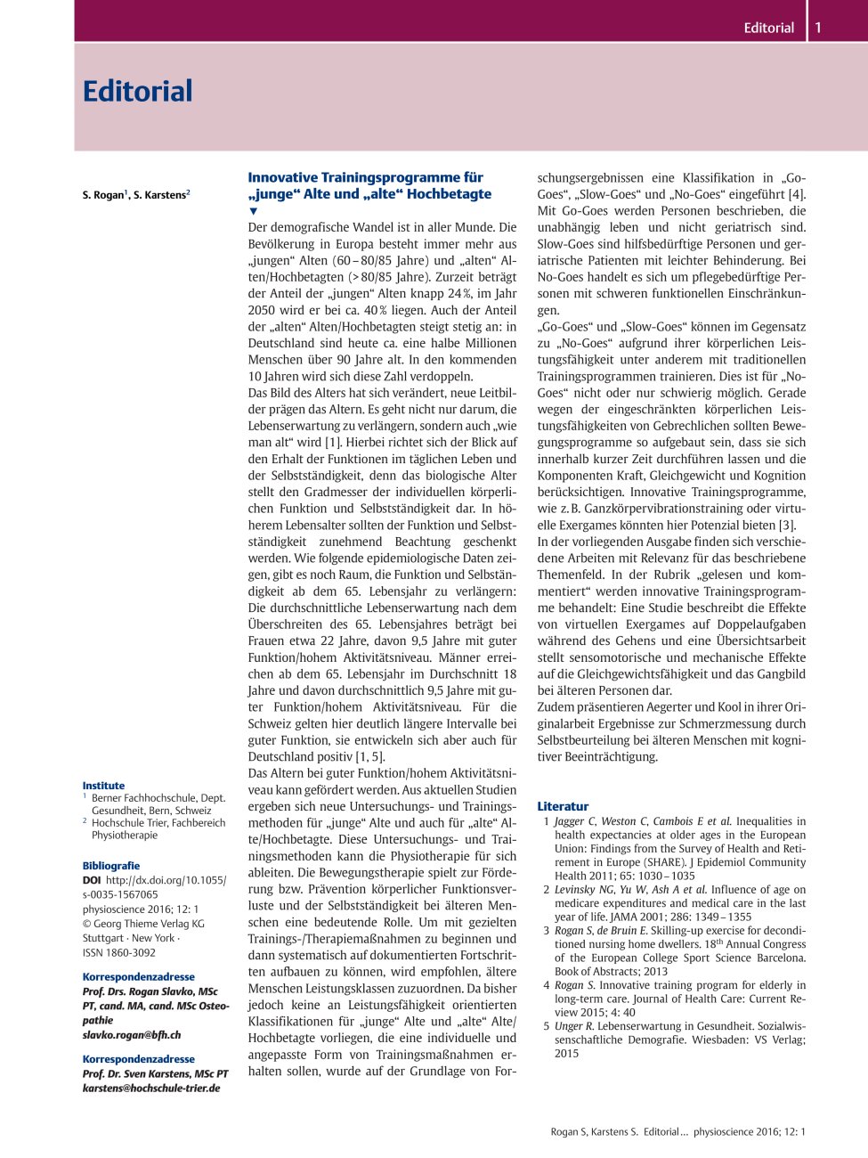 Vorschauseite 1: Editorial