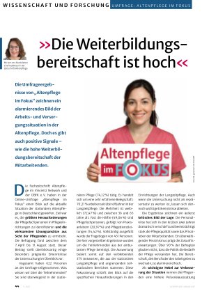 Vorschauseite 1: »Die Weiterbildungsbereitschaft ist hoch«