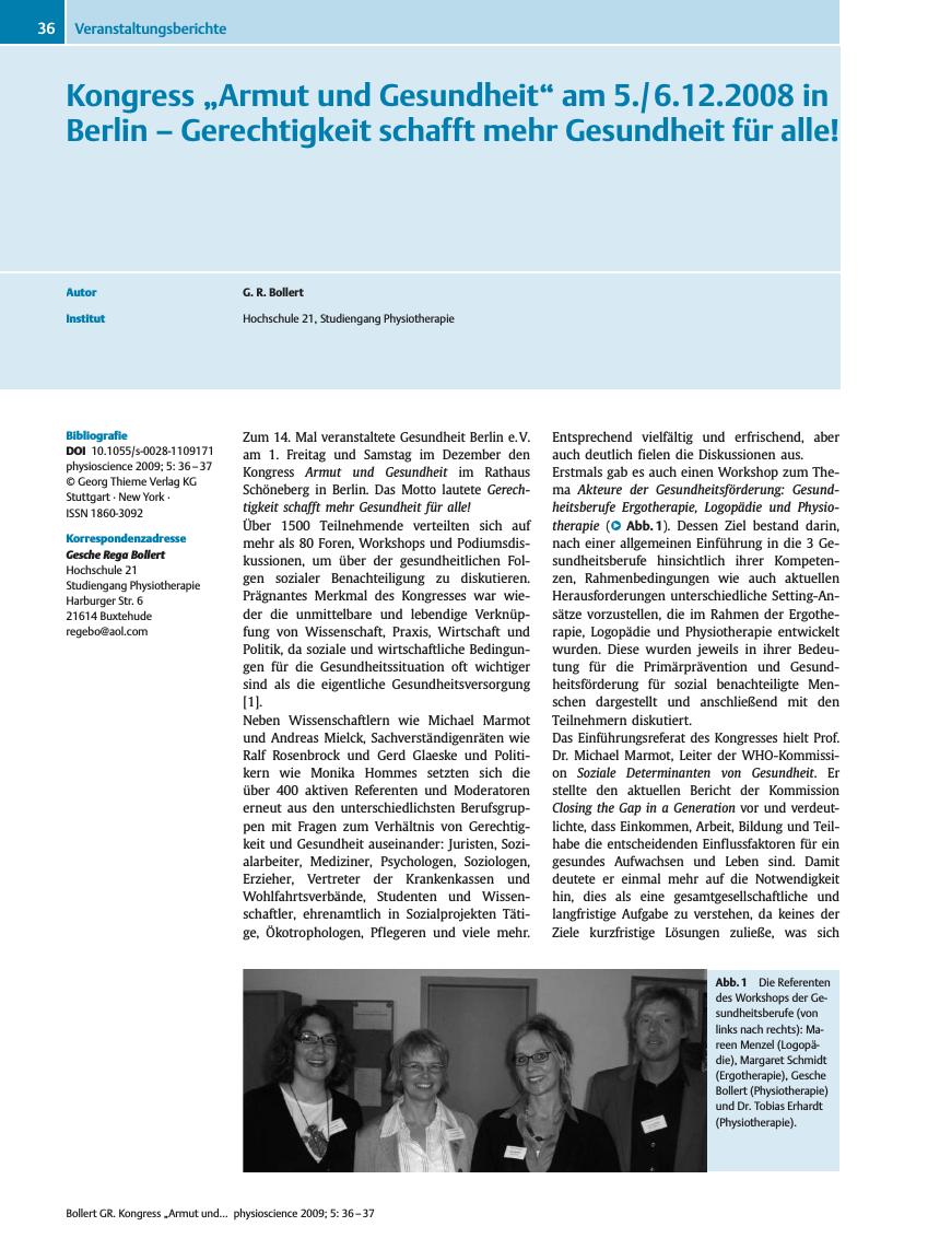 Vorschauseite 1: Kongress „Armut und Gesundheit“ am 5./ 6.12.2008 in Berlin – Gerechtigkeit schafft mehr Gesundheit für alle!