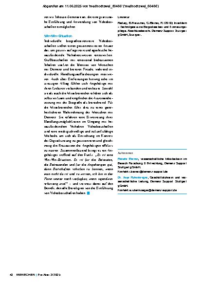 Vorschauseite 4: Videobotschaften verbinden, entlasten und stärken die Identität