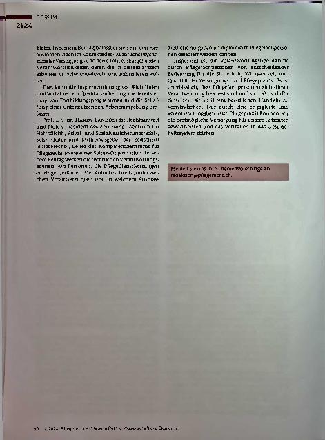 Vorschauseite 2: Verantwortungsübernahme durch Pflegefachpersonen