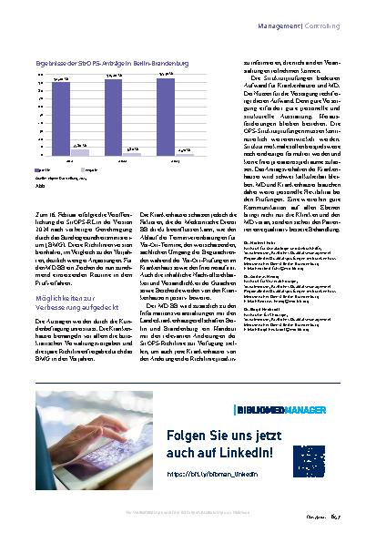 Vorschauseite 3: Medizinischer Dienst: Kliniken und Patienten profitieren.