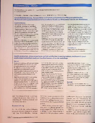 Vorschauseite 3: Gesundheitsförderung, Stress erleben und Arbeitszufriedenheit bei Pflegeauszubildenden