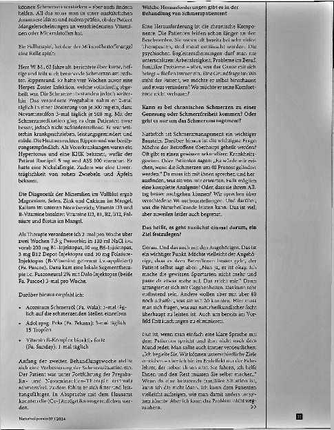 Vorschauseite 2: Endlich entlasten Schmerzpatienten in der naturheilkundlichen Praxis.